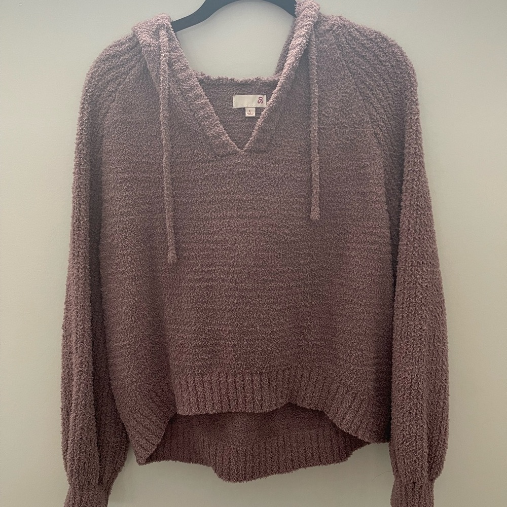 light purple fuzzy hoodie, like new super cozy